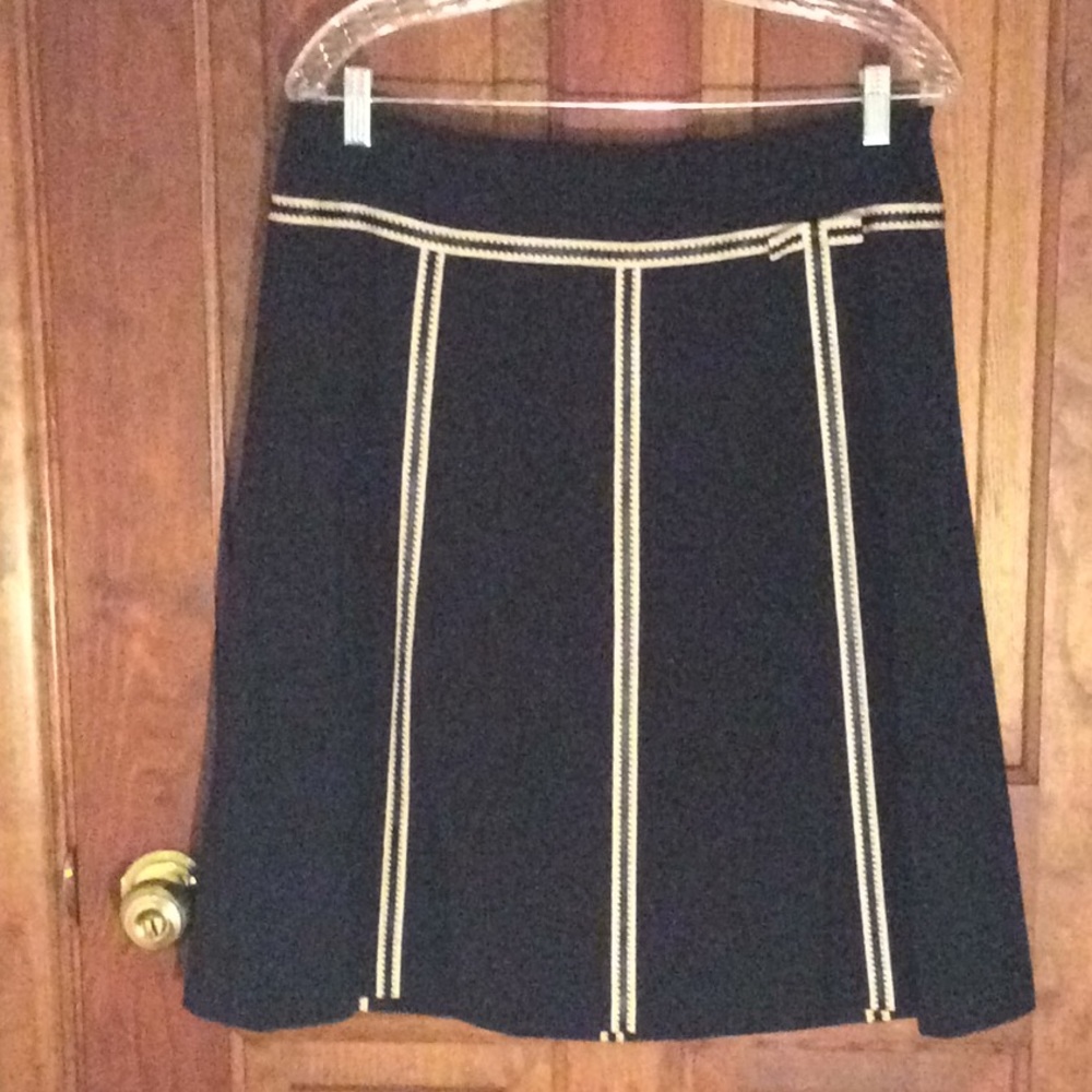 Black Ribbon Trimmed Skirt